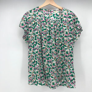 Floral Green and Pink Women's Top